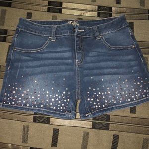 Girls stretch denim shorts